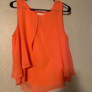 Women's Orange Sleeveless Top